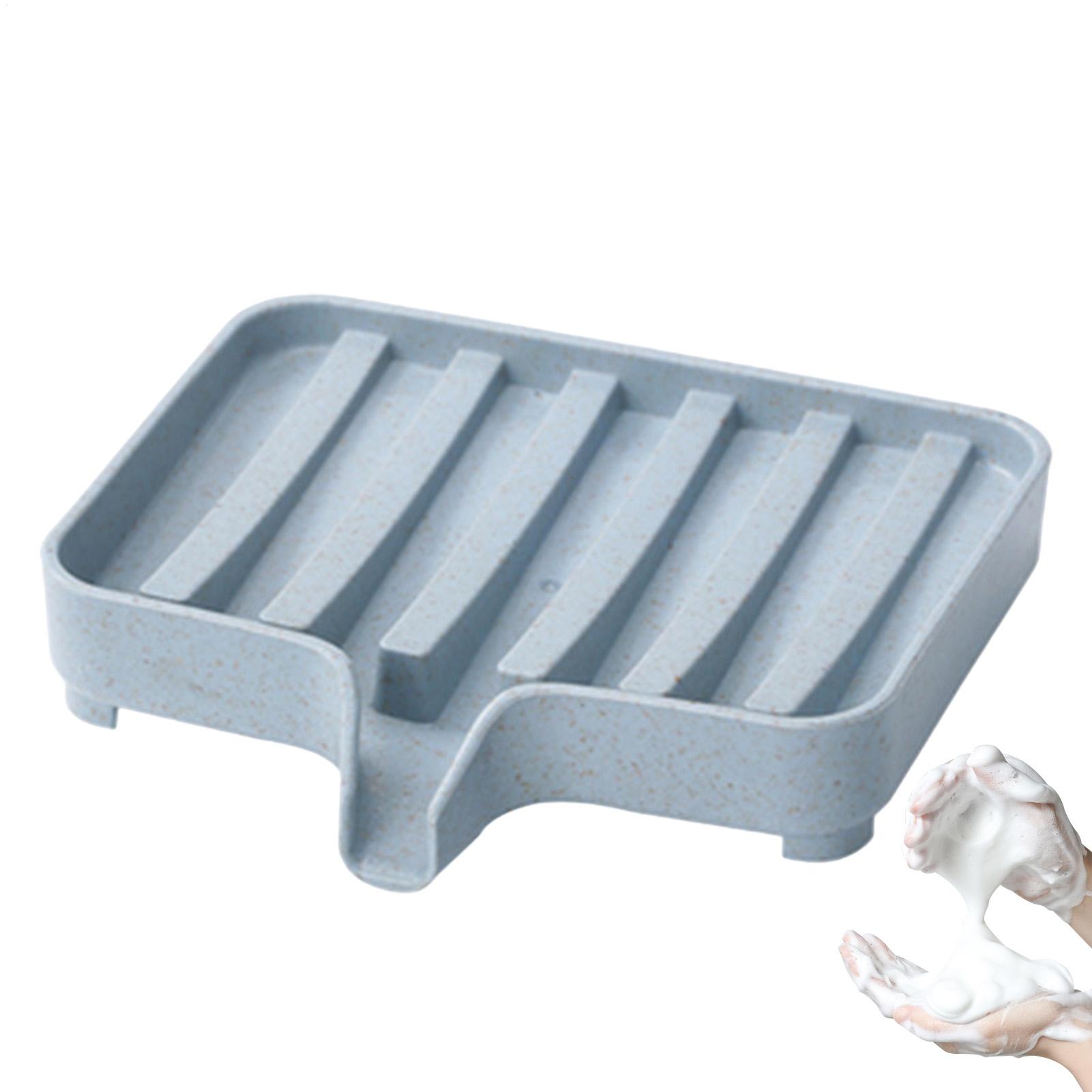 Soap Dish Draining - ที่วางสบู่พร้อมถาดระบายน้ำ ที่เก็บสบู่ในห้องอาบน้ำ อุปกรณ์ในห้องน้ำ ชั้นวางสบู่อเนกประสงค์สำหรับใช้ในบ้าน