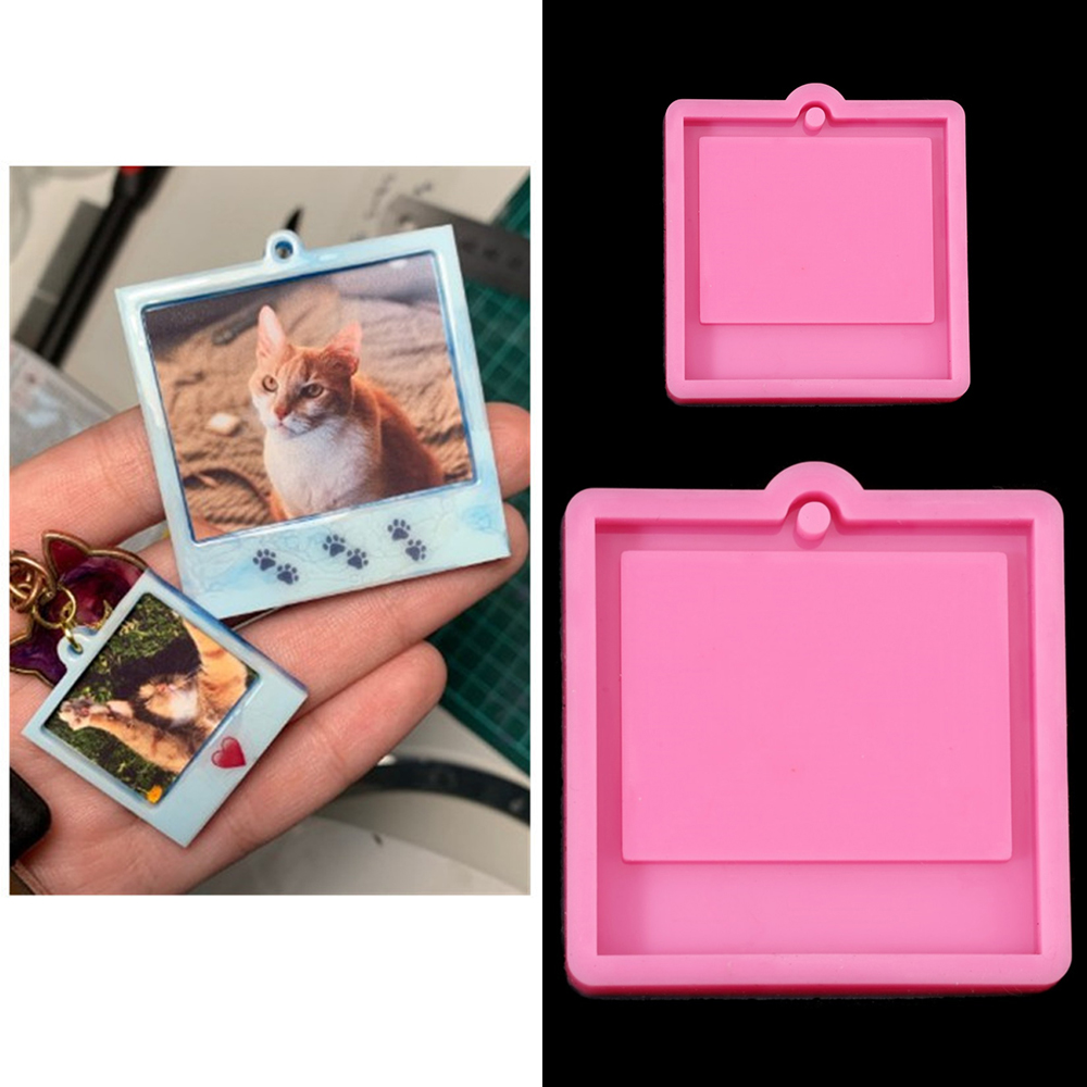 Soap Making Silicone Molds - กรอบรูปอีพ็อกซี่เรซิ่นพวงกุญแจแม่พิมพ์แมวแท็กสุนัขจี้แม่พิมพ์ซิลิโคนสําหรับ DIY หล่อหัตถกรรมเครื่องประดับทําอุปกรณ์