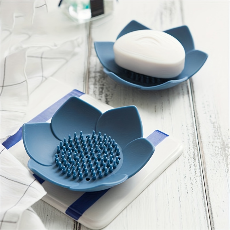 กล่องสบู่รูปดอกบัว ซิลิโคนกันล - Soap Dish Draining บทวิจารณ์และราคา
