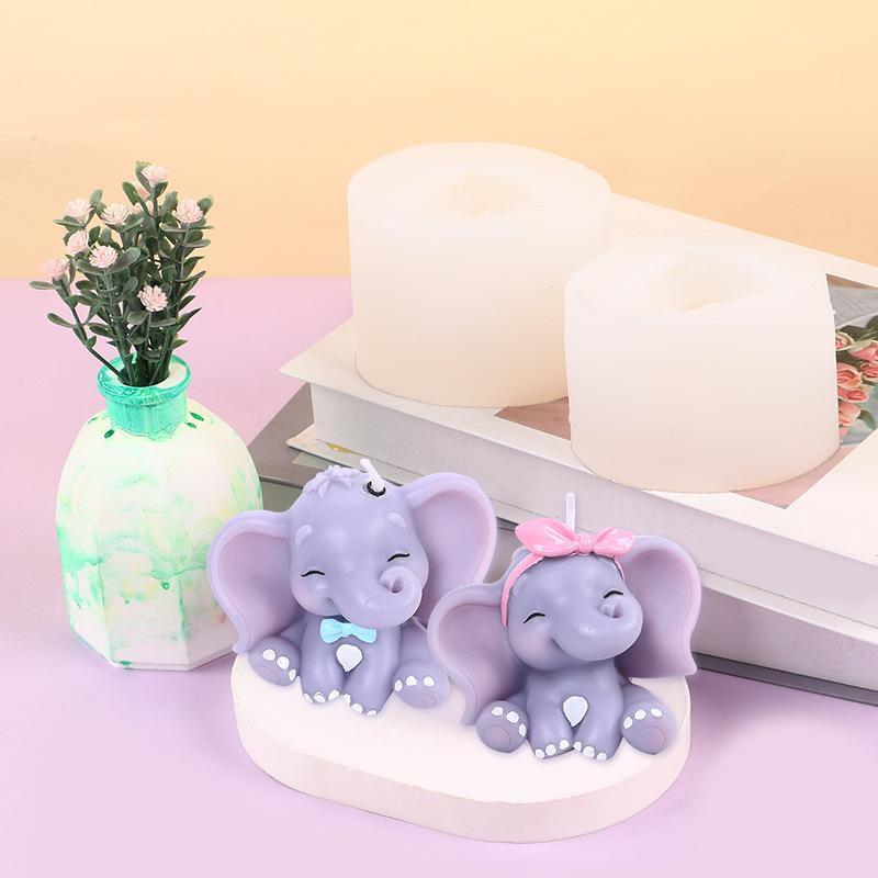 แม่พิมพ์เทียนซิลิโคนรูปช้าง 3  - Soap Making Silicone Molds บทวิจารณ์และราคา