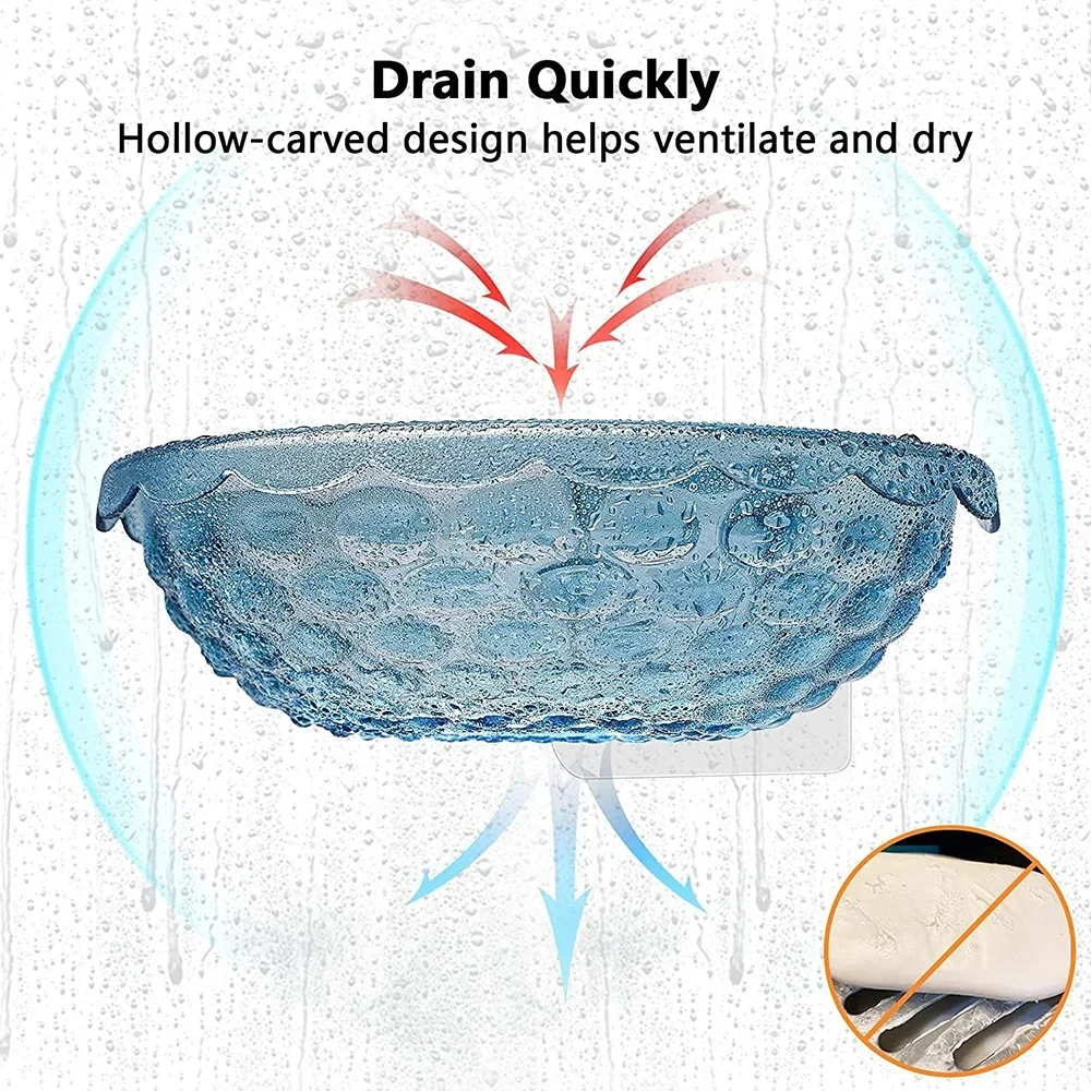 ที่วางสบู่แบบติดกาว ไม่ต้องเจา - Soap Dish Draining บทวิจารณ์และราคา