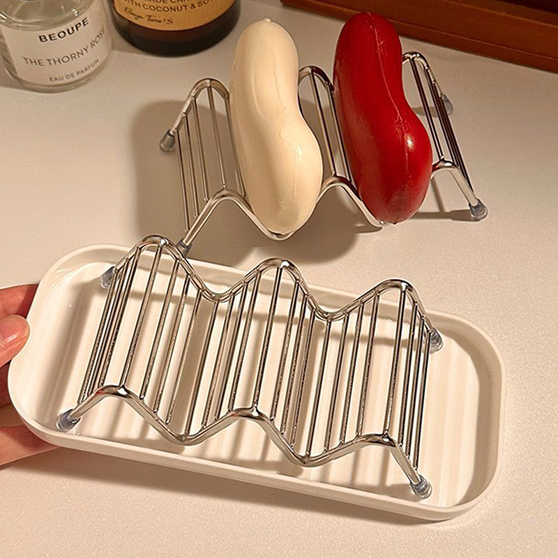 1 ชิ้น ชั้นวางสบู่สแตนเลส ถาดว - Soap Dish Draining บทวิจารณ์และราคา