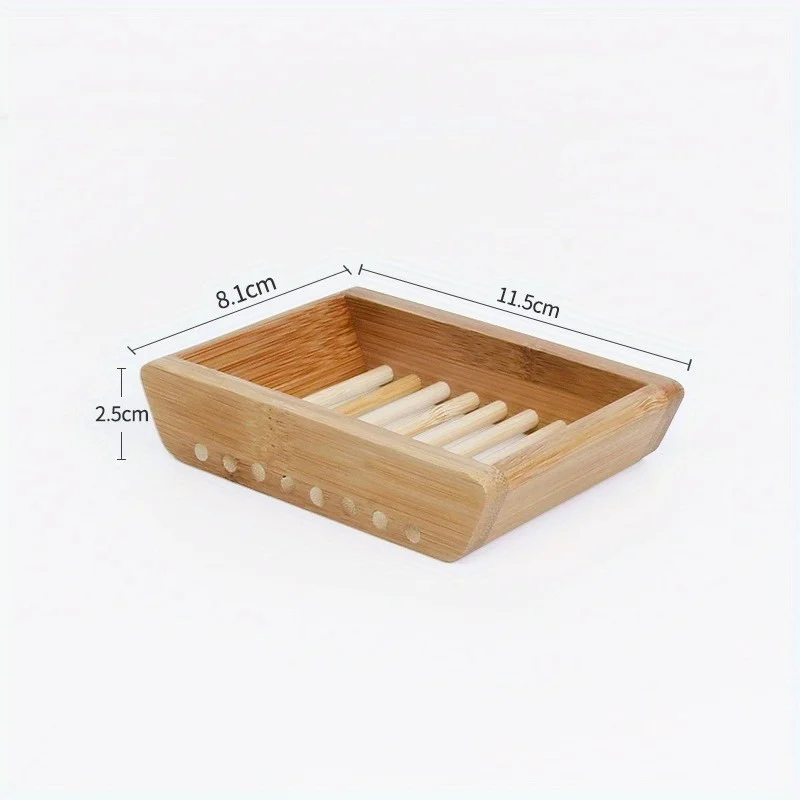 กล่องสบู่ไม้ไผ่ 1 ชิ้น ที่วางส - Soap Dish Draining บทวิจารณ์และราคา