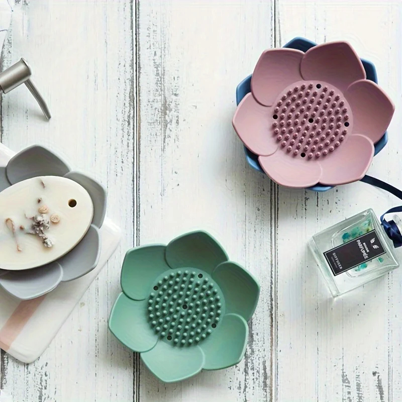 กล่องใส่สบู่ในห้องน้ำ 1 ชิ้น ล - Soap Dish Draining บทวิจารณ์และราคา