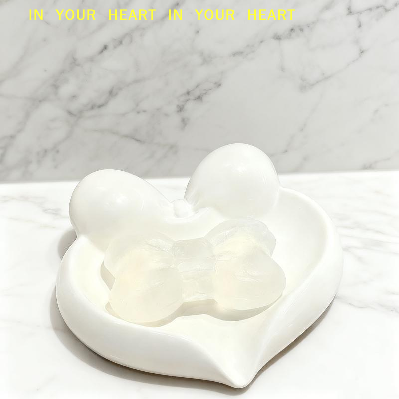 【X】ที่วางสบู่รูปหัวใจ เซรามิก  - Soap Dish Draining บทวิจารณ์และราคา